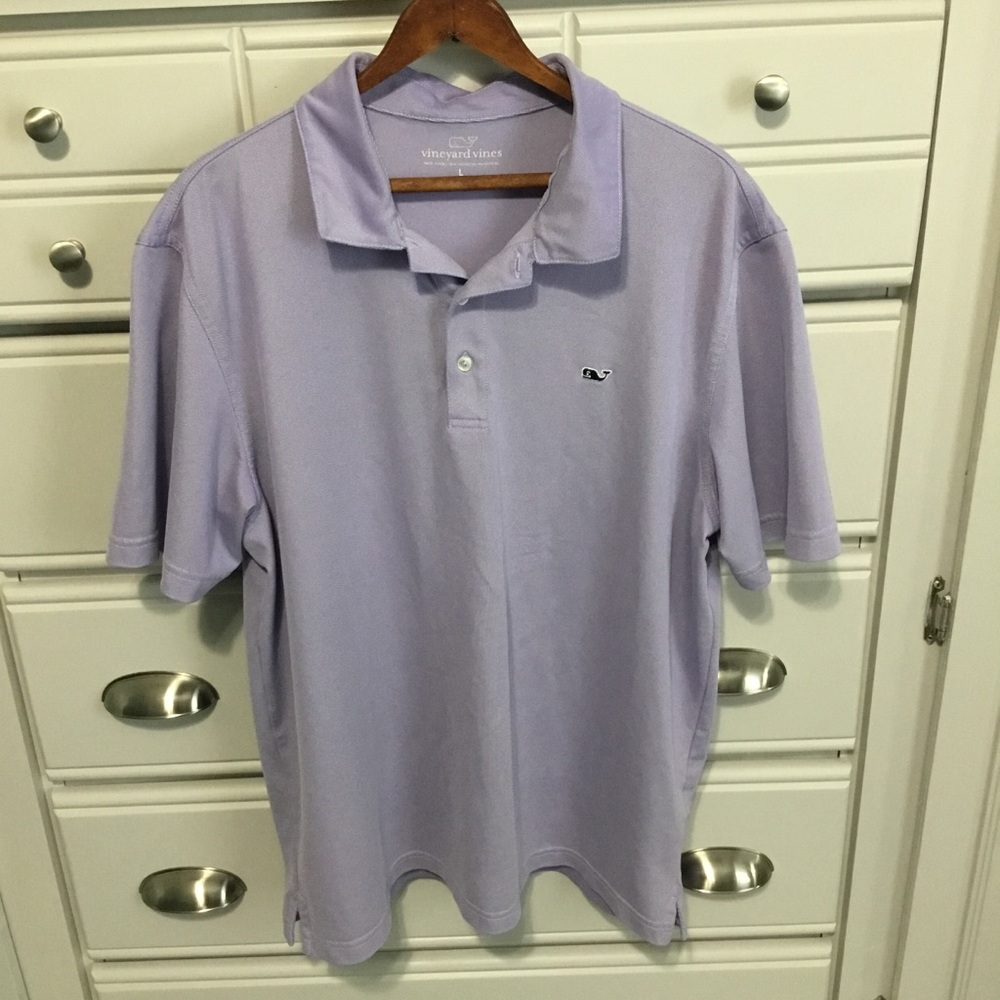 Vineyard Vines Made in Peru Light Purple Polo size L
